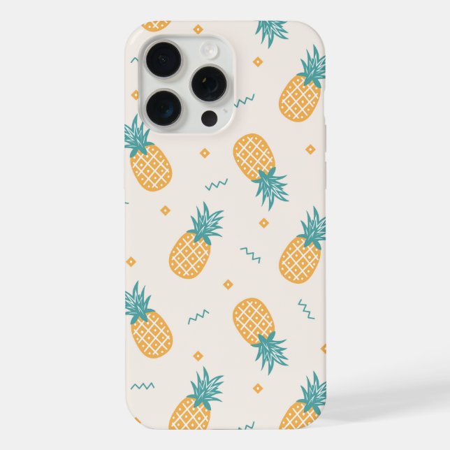 Coque iPhone Cute Kawaii Été Ananas Motif Ananas (Verso)