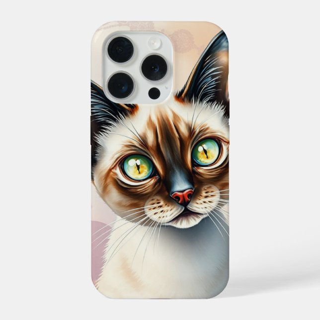 Coque iPhone Cute Kitten Design with Vibrant Eyes (Verso)