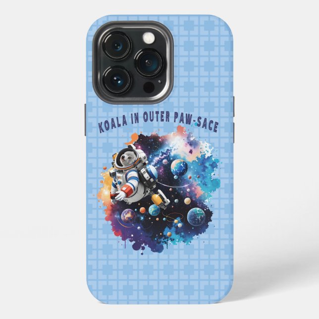 Coque iPhone Cute Koala dans l'espace extra-atmosphérique, astr (Dos)