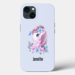 Etui iPhone 13 Cute & Magique Baby Unicorne en Aquarelle