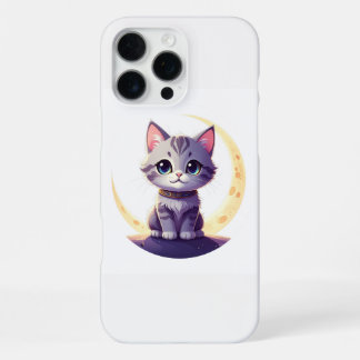 Coque iPhone 16 Pro Max Cute Moon Cat Phone Case – Magical Kitten Design