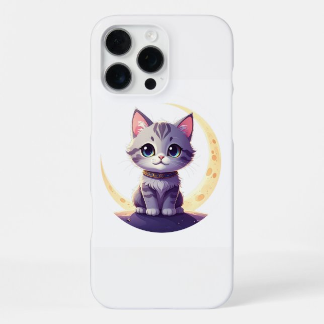 Coque iPhone Cute Moon Cat Phone Case – Magical Kitten Design (Verso)