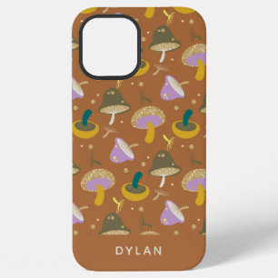 Coque iPhone 12 Pro Max Cute Mushroom Motif Automne Or Personnalisé
