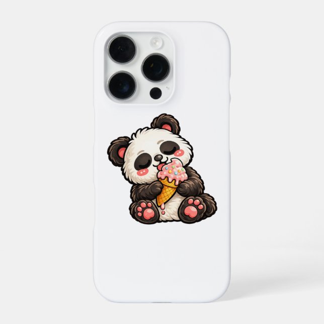 Coque iPhone Cute Panda Ice Cream (Verso)