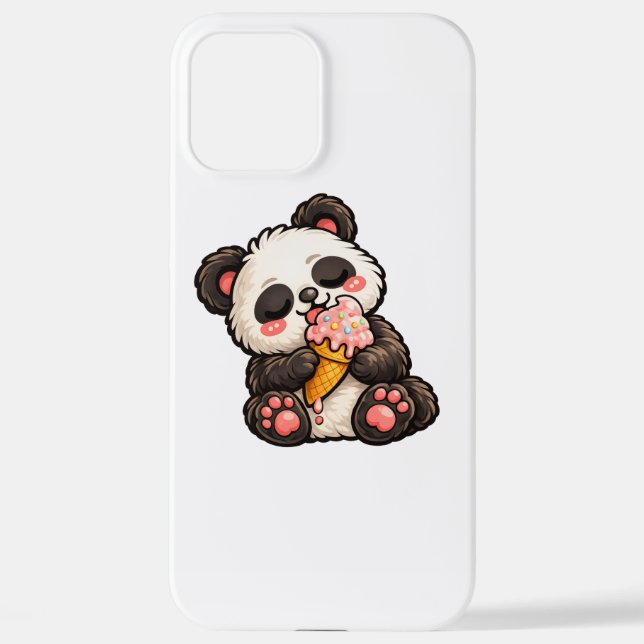 Coque iPhone Cute Panda Ice Cream (Verso)