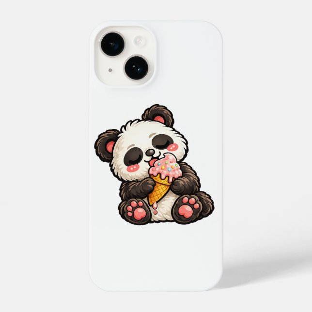 Coque iPhone Cute Panda Ice Cream (Verso)