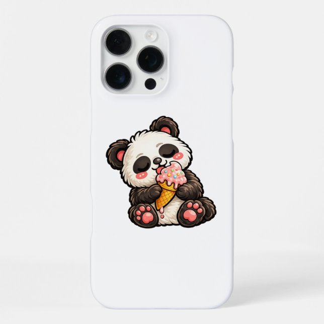 Coque iPhone Cute Panda Ice Cream (Verso)