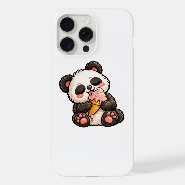 Coque iPhone Cute Panda Ice Cream (Verso)