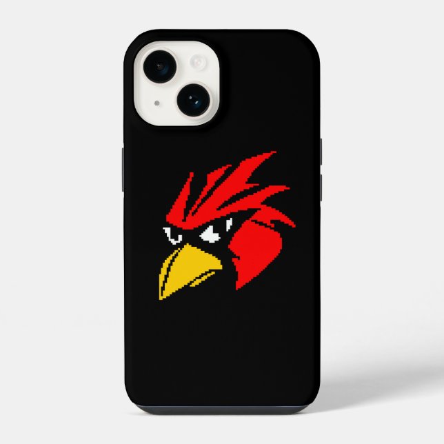 Coque iPhone Cute pixeled bird face drawstring bag hand sanitiz (Verso)