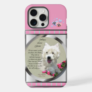 Coque iPhone 15 Pro Max Cute rose moderne Westin Chien Art