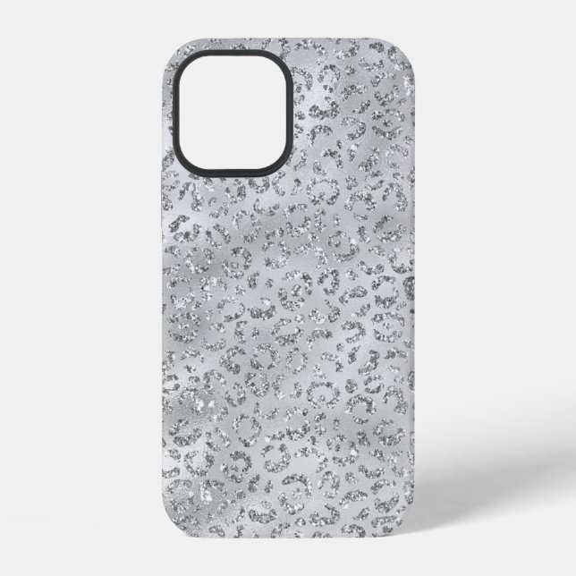 Coque iPhone Cute Silver Cheetah Leopard Motif d'impression (Verso)