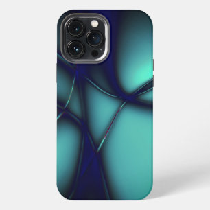 Etui iPhone 13 Pro Max Cyan menthe brûlée sous des lignes lumineuses ress