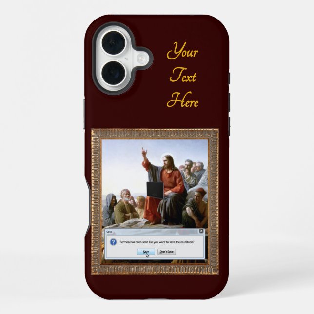 Coque iPhone Cyber Sermon drôle Personnalisé (Verso)