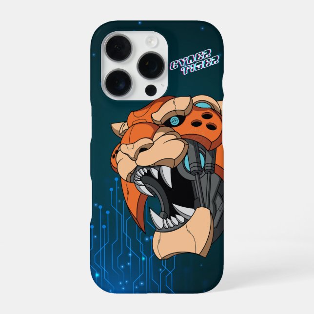 Coque iPhone Cyber Tiger | (Verso)