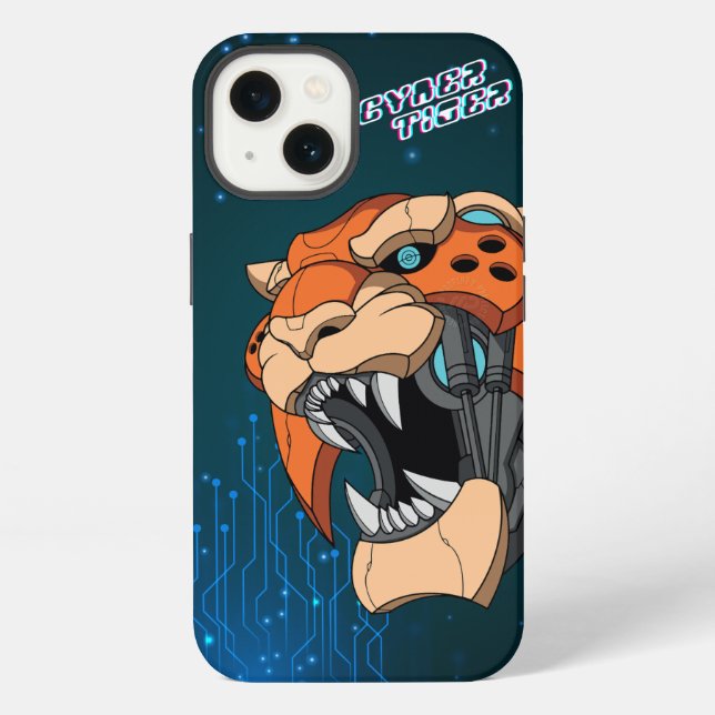 Coque iPhone Cyber Tiger | (Verso)