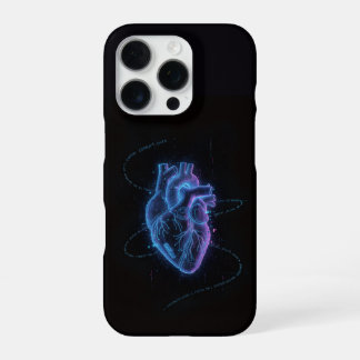 Coque iPhone 16 Pro Cyberpunk Anatomical Heart Hologram Phone Case