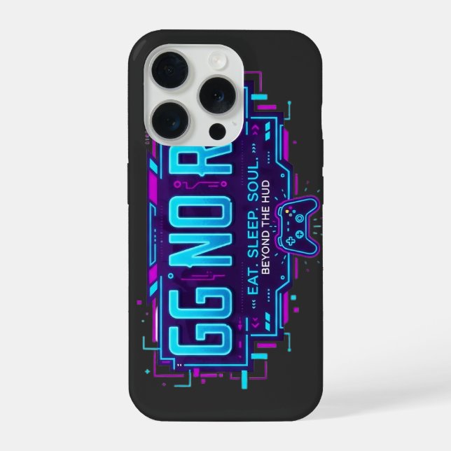 Coque iPhone ​Cyberpunk GG NO RE Gaming Aesthetic - Neon Gamer  (Verso)