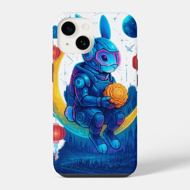Coque iPhone Cyberpunk Moon Rabbit - Festival de mi-automne (Verso)