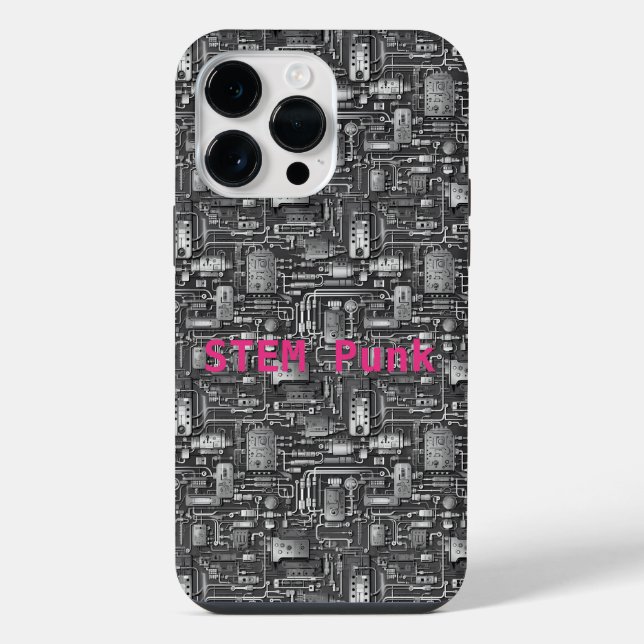 Coque iPhone Cyberpunk PCB Electronics Circuit Board Motif (Verso)
