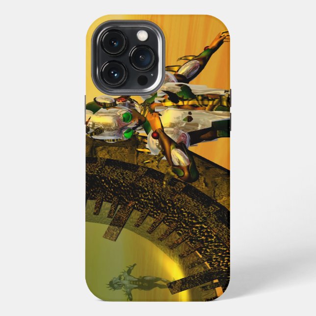 Coque iPhone CYBORG TITAN,DESERT HYPERION Science-fiction Sci-f (Verso)