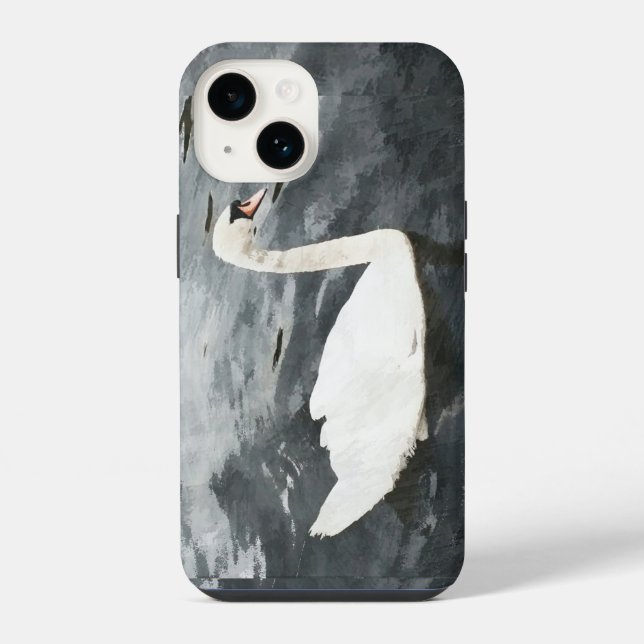 Coque iPhone Cygne impressionniste (Verso)