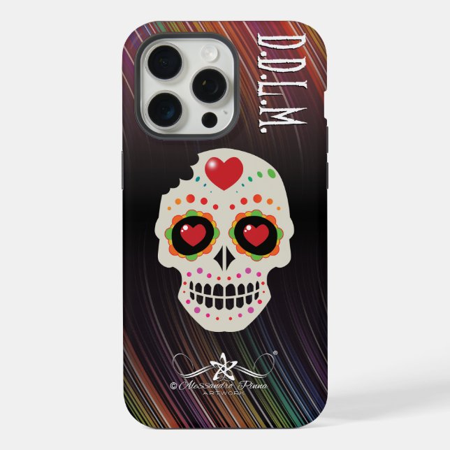 Coque iPhone D.D.L.M. Crâne (Verso)