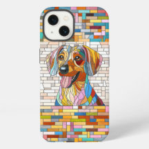 Dachshund chien - Doxie -mosaïque colorée