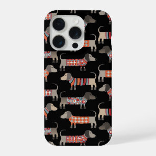 Coque iPhone 15 Pro Dachshund Chien Saucisse Foncé