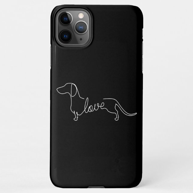 Coque iPhone Dachshund Chiweenie Wiener Dog Log Sketch (Dos)