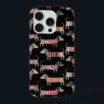 Coque iPhone 15 Pro Dachshund Saucisse Chien foncé<br><div class="desc">Mignonne petite saucisse Dachshund ou des chiens édulcorés en laine. Parfait pour les amoureux de les chiens,  les mamans à chiens,  les papas à chiens et les marcheurs de chiens. Art original de Nic Squirrell.</div>