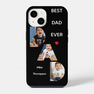 Coque Pour iPhone 14 DAD Typographie 3 Photo Noir Minimaliste iPhone