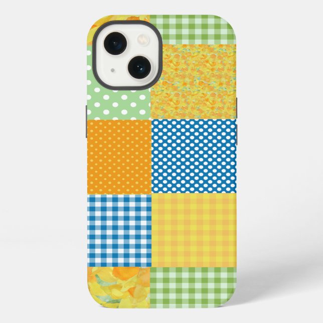 Coque iPhone Daffodils iPad Mini Case, Country Faux-Patchwork (Verso)