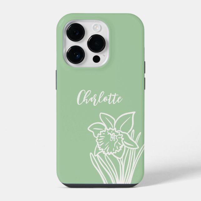 Coque iPhone Daffodique de printemps (Verso)