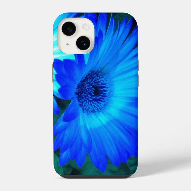 Coque iPhone Daisy Bleu Brillante  (Verso)