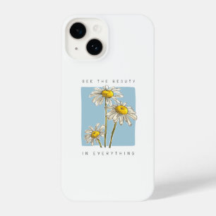 Coque Pour iPhone 14 Daisy Flowers Beauté Slogan