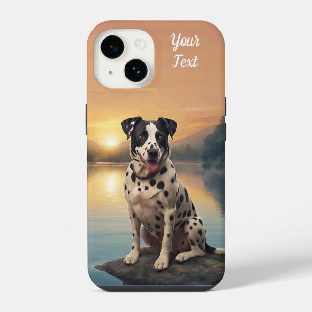Coque iPhone Dalmatien au bord d'un lac (Verso)
