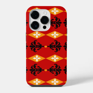 Coque Pour iPhone 14 Plus Damas diamanté orné rayé