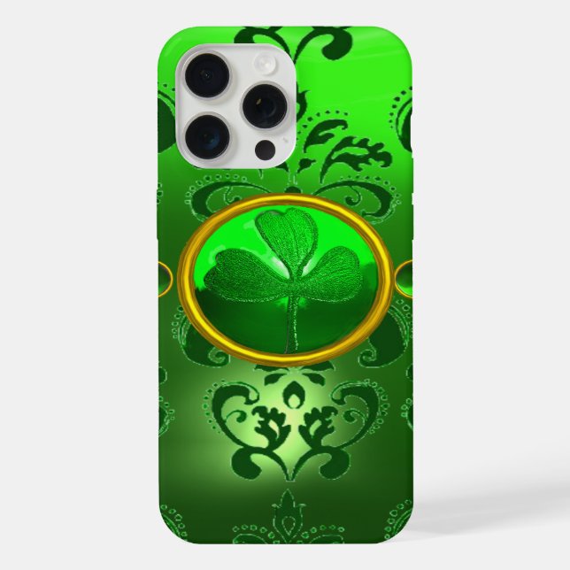 COQUE iPhone DAMAS VERT TRÈFLE DE LA SAINT PATRICK (Verso)