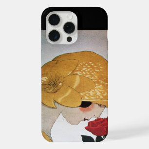 COQUE iPhone 15 PRO MAX DAME À LA ROSE ROUGE