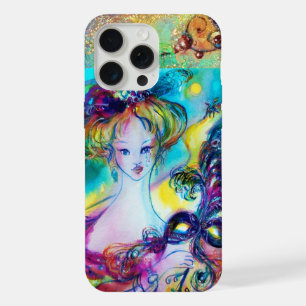 Coque iPhone 15 Pro Max DAME AVEC MASQUE FEATHEREE Vénitien Masquerade Nui