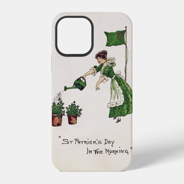 Coque iPhone Dame de la Saint-Patrick, Vintage (Verso)