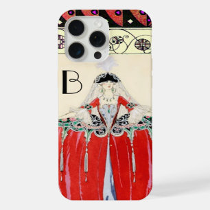 COQUE iPhone 15 PRO MAX DAME EN ROUGE, DESIGN DE COSTUME DE MODE DE BEAUTÉ