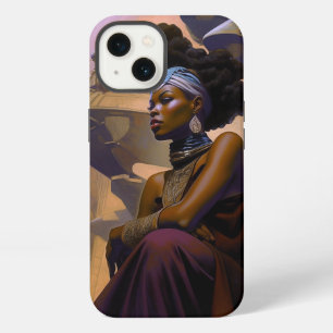 Etui iPhone 13 Dame futuriste africaine-américaine