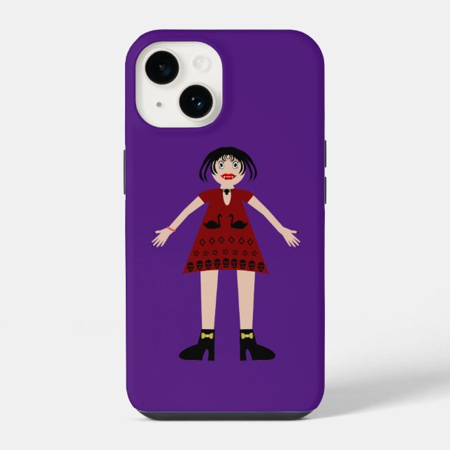 Coque iPhone Dame vampire Halloween gothique (Verso)