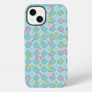 Etui iPhone 13 Damier Rétro Pastel Échiquier