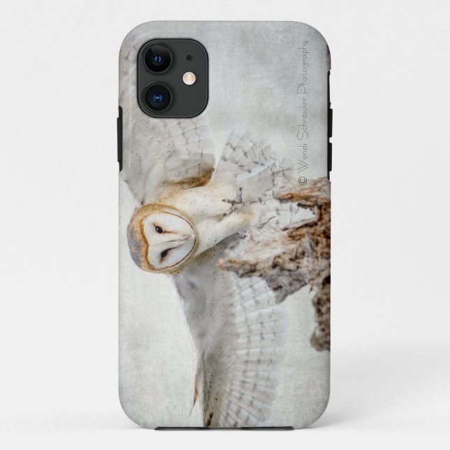 Coque iphone d'ange de hibou de grange (Dos)