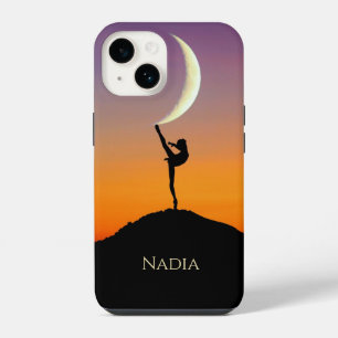 Coque Pour iPhone 14 Danse de Lune de Ballet Nom Personnalisé