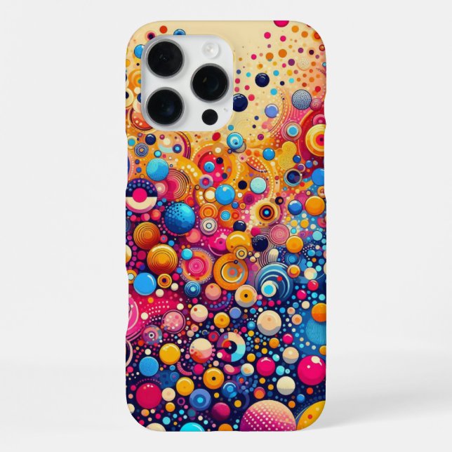 Coque iPhone Danse des Couleurs : Art Abstrait Dynamique et Éto (Verso)