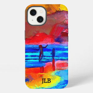 Etui iPhone 13 Danseur de plage heureux Couleurs primaires