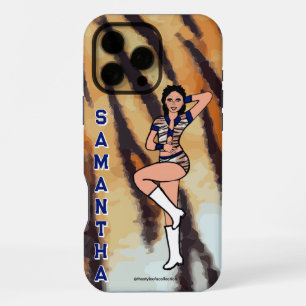 Coque iPhone 16 Pro Max Danseur personnalisé Blue Tiger #2